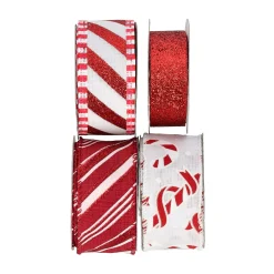 Kerstdecoratie>Cadeaulint rood wit