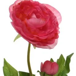 Everlands Kunstplanten En Kunstbloemen>Camelia op steel 57 cm roze