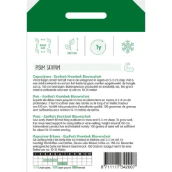 Horti Tops Moestuin>Capucijners Ezetha Krombek blauwschok 100g