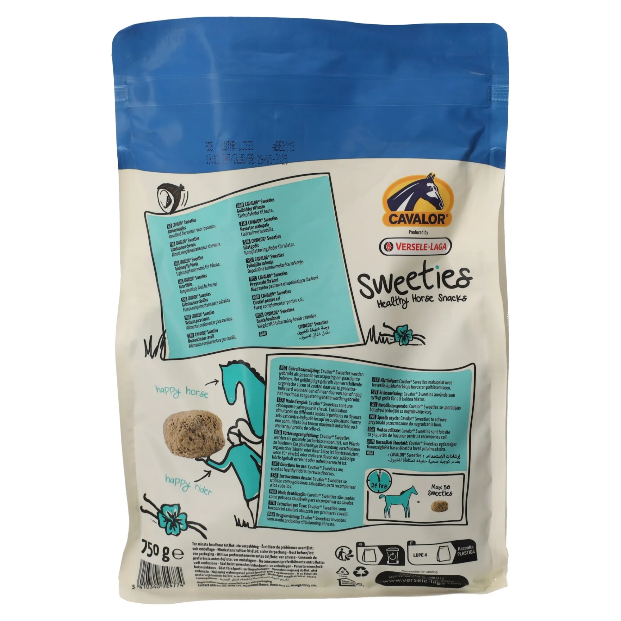 Versele Laga Paard>Cavalor sweeties org. 750gr