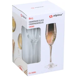Alpina Koken & Tafelen>Champagneglas smoke 180ml 4st
