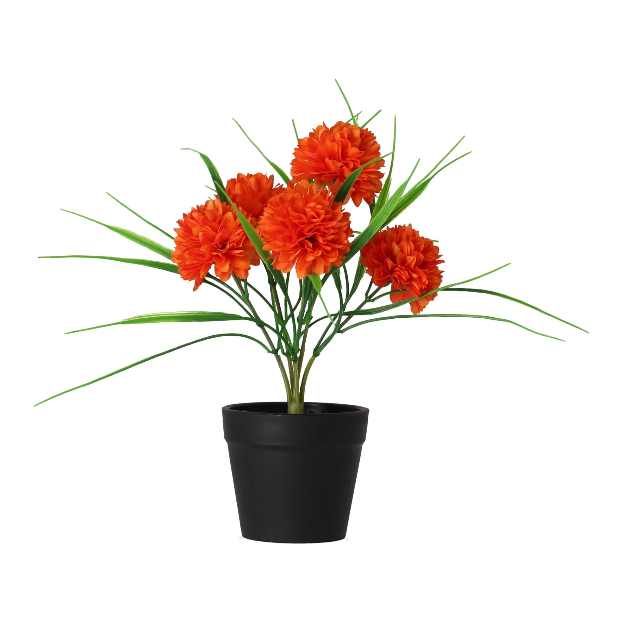 Kunstplanten En Kunstbloemen>Chrysant in pot roze, oranje, crème