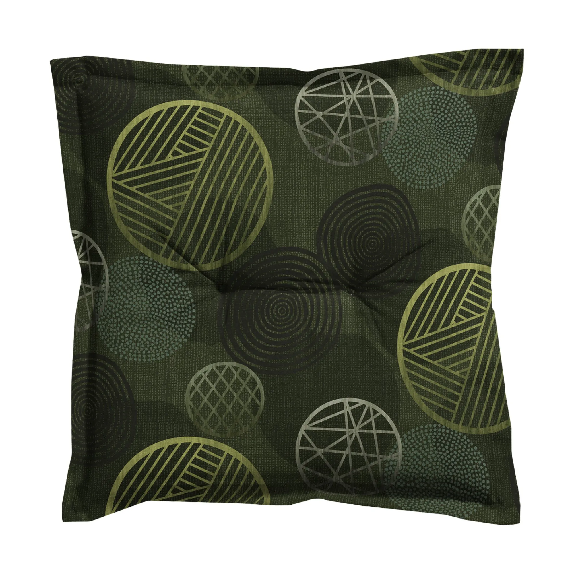 Madison Tuinkussens>Circle Green hocker 50x50
