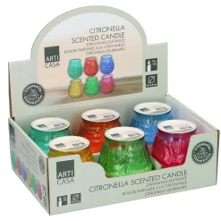 Arti Casa Kaarsen>Citronellakaars 9,8 x 9,8 cm diverse kleuren
