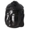 Scentmoods Kaarsen>Creascents brander buddha zwart 14 cm