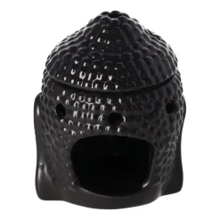 Scentmoods Kaarsen>Creascents brander buddha zwart 14 cm