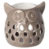 Scentchips Kaarsen>Creascents brander uil taupe 12 cm