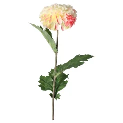 Everlands Kunstplanten En Kunstbloemen>Dahlia op steel creme 75 cm