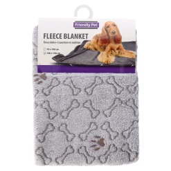 Friendly Pet Hondenverzorging>Deken hond poot 70x100cm grijs