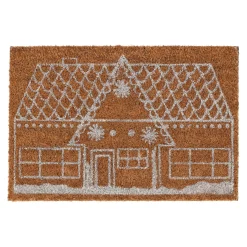 Kerstdecoratie>Deurmat kokos ginger home 60x40cm