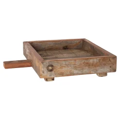 Natural Collections Koken & Tafelen|Woondecoratie>Dienblad hout met handvat 34 x 29 x 8 cm