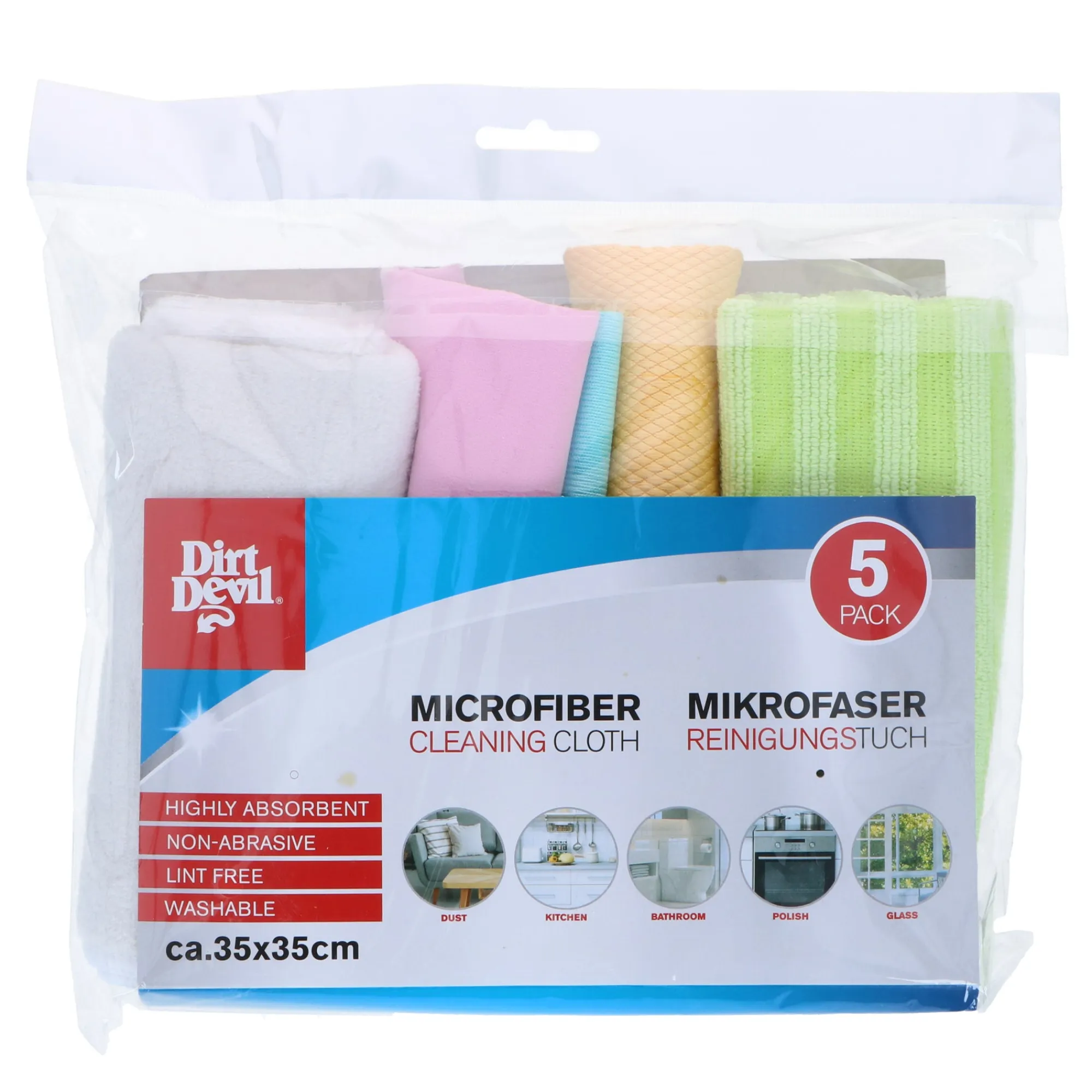 Dirt Devil Schoonmaken>Doek microvezel 35x35 5st
