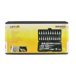 Lotus Handgereedschap>Dopsleutelset 46-delig 1/4"