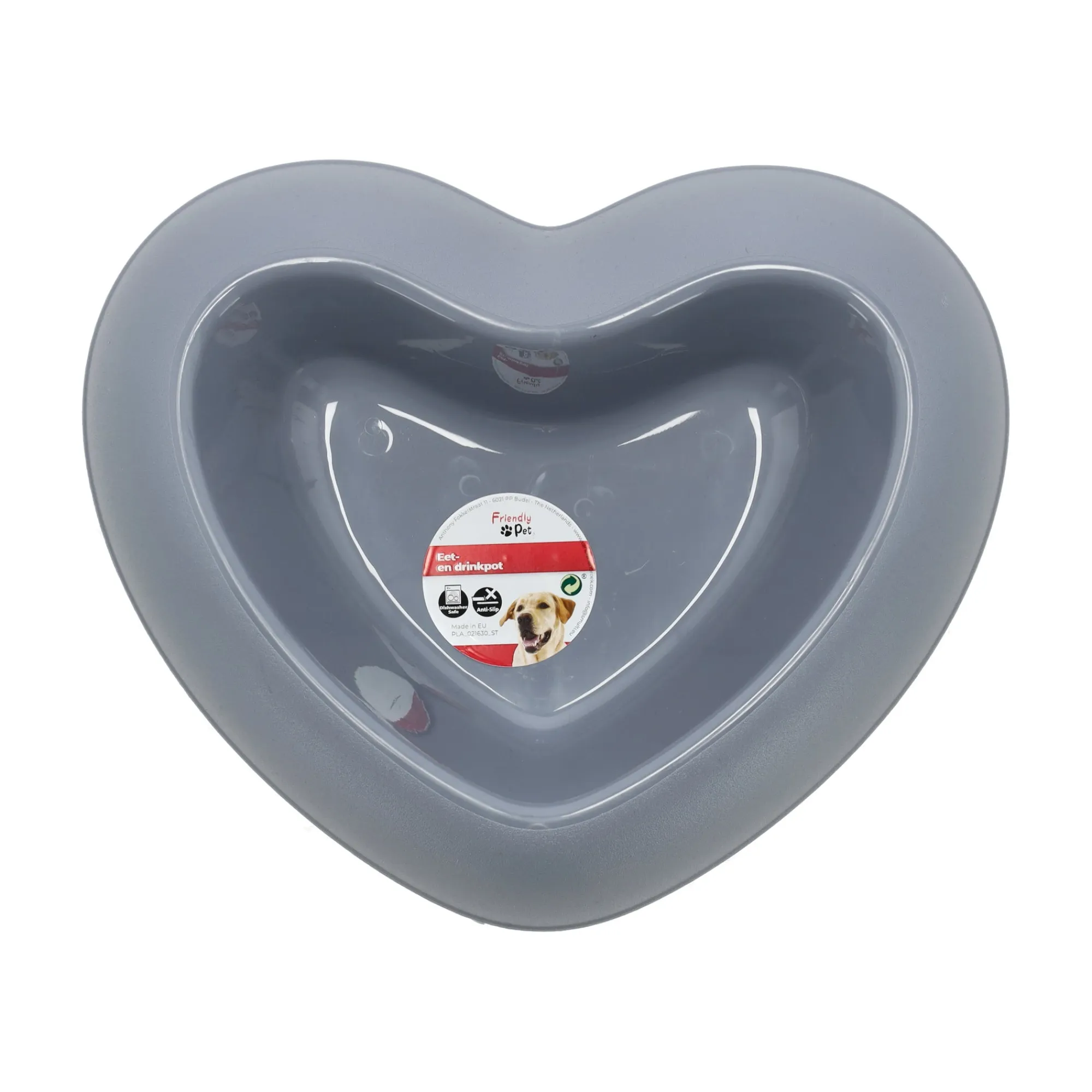 Friendly Pet Voerbak Kat|Drink- En Voerbak Hond>Eet en drinkpot hart blauw 750ml