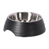 Friendly Pet Drink- En Voerbak Hond>Eetpot hond ribbel zwart 700ml