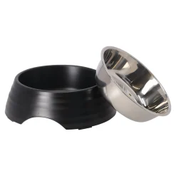 Friendly Pet Drink- En Voerbak Hond>Eetpot hond ribbel zwart 350ml