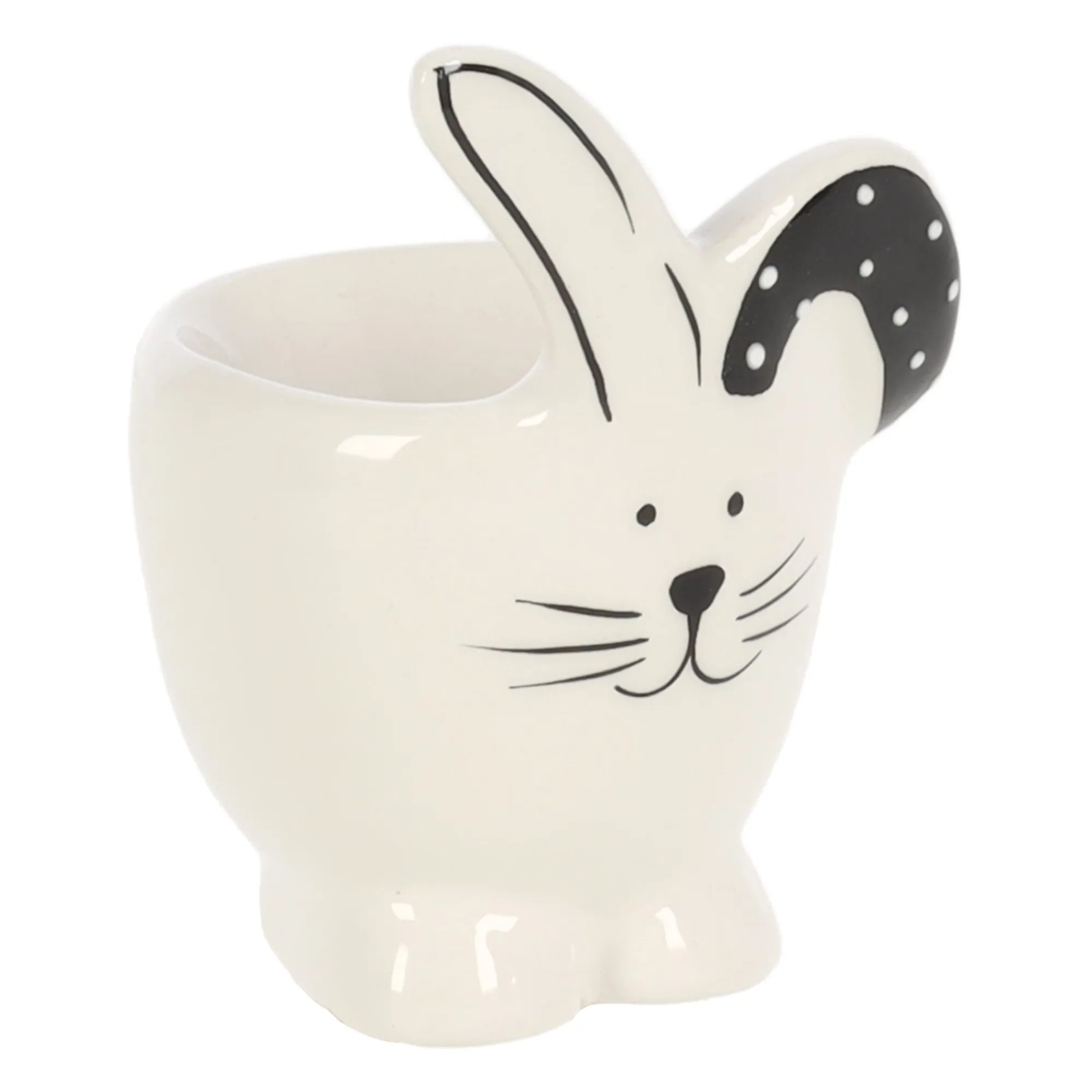 Van Cranenbroek Pasen>Eidop konijn wit zwart 5x9cm