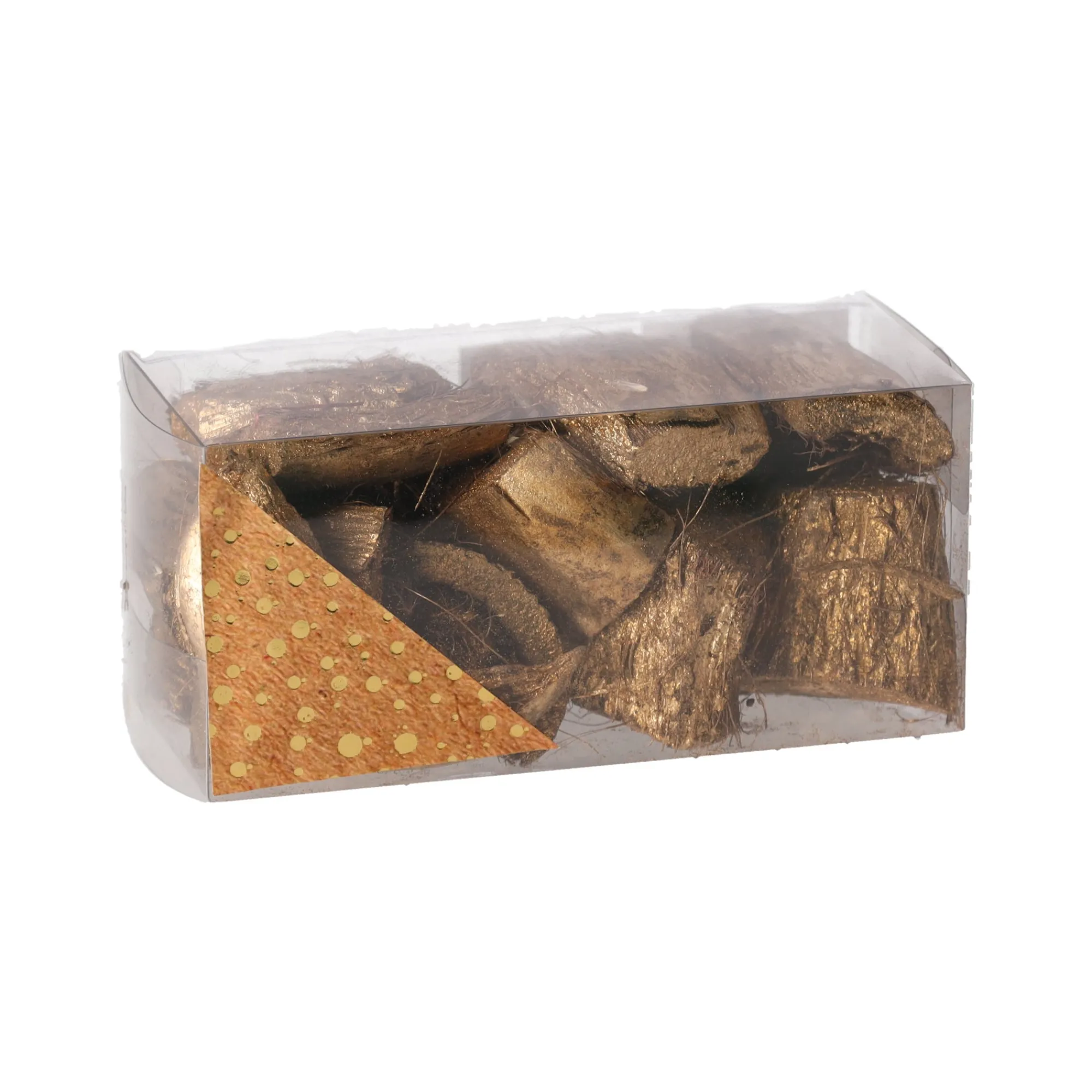 Natural Collections Woondecoratie>Exotische mix natuur goud 6 x 6 x 14 cm 6 assorti