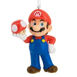 Hallmark Kerstdecoratie|Kerstballen>Famous character Mario with Mushroom