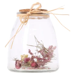 Natural Collections Woondecoratie>Fles bloemen glas 15 cm multi