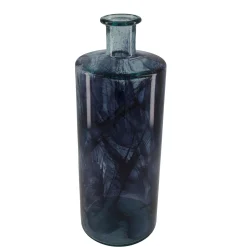Natural Collections Vazen En Potten>Fles glas recycle blauw 15 x 40 cm