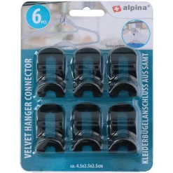 Alpina Schoonmaken>Fluwelen kleerhangerverbinder 6st