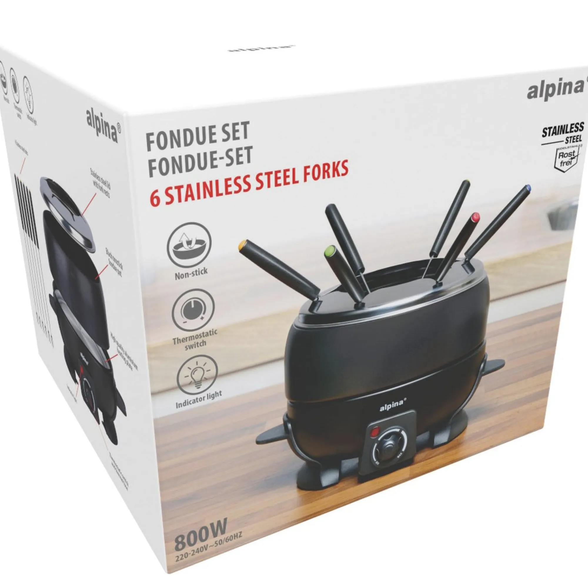 Alpina Koken & Tafelen>Fondueset 2,3 L 800W