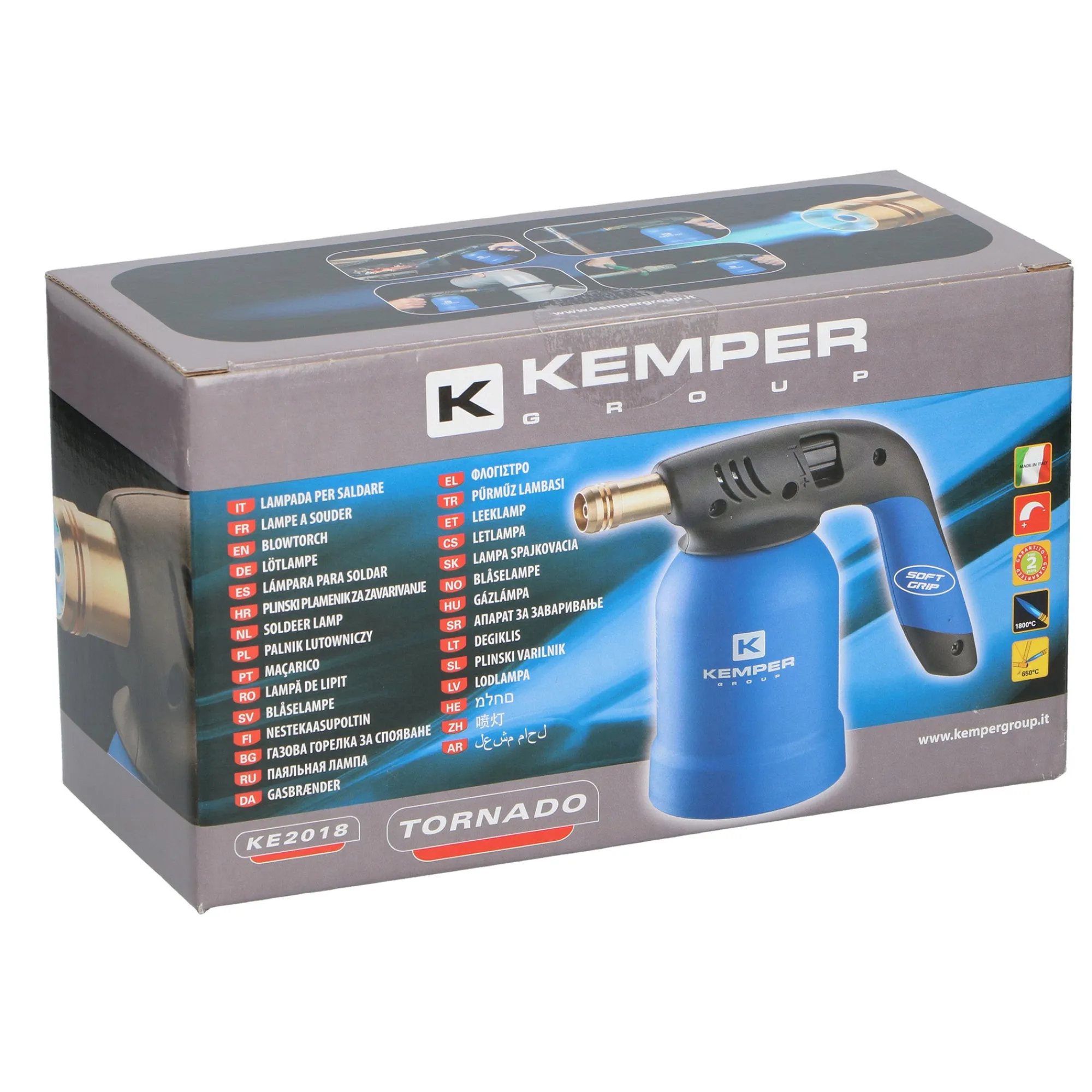 Kemper Camping Benodigheden>Gasbrander Tornado blauw