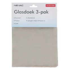 Nevac Schoonmaken>Glasdoek 3-delig 40 x 50 cm