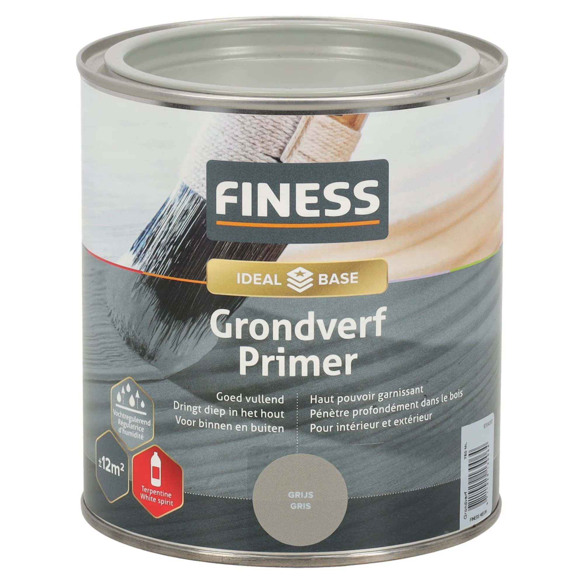 Finess Muurverf>Grondverf grijs 750ml