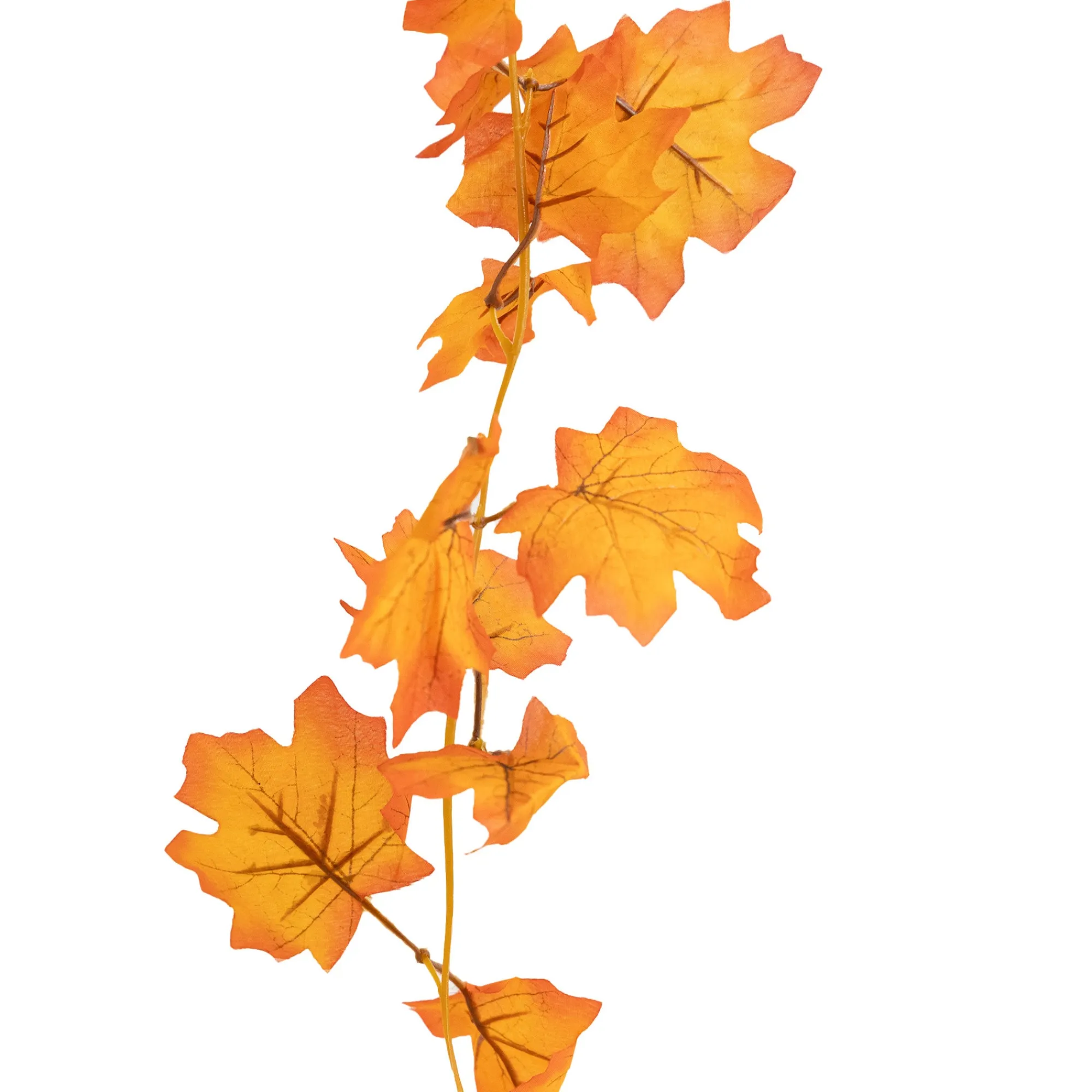 Kunstplanten En Kunstbloemen>Guirlande blad maple oranje 175 cm