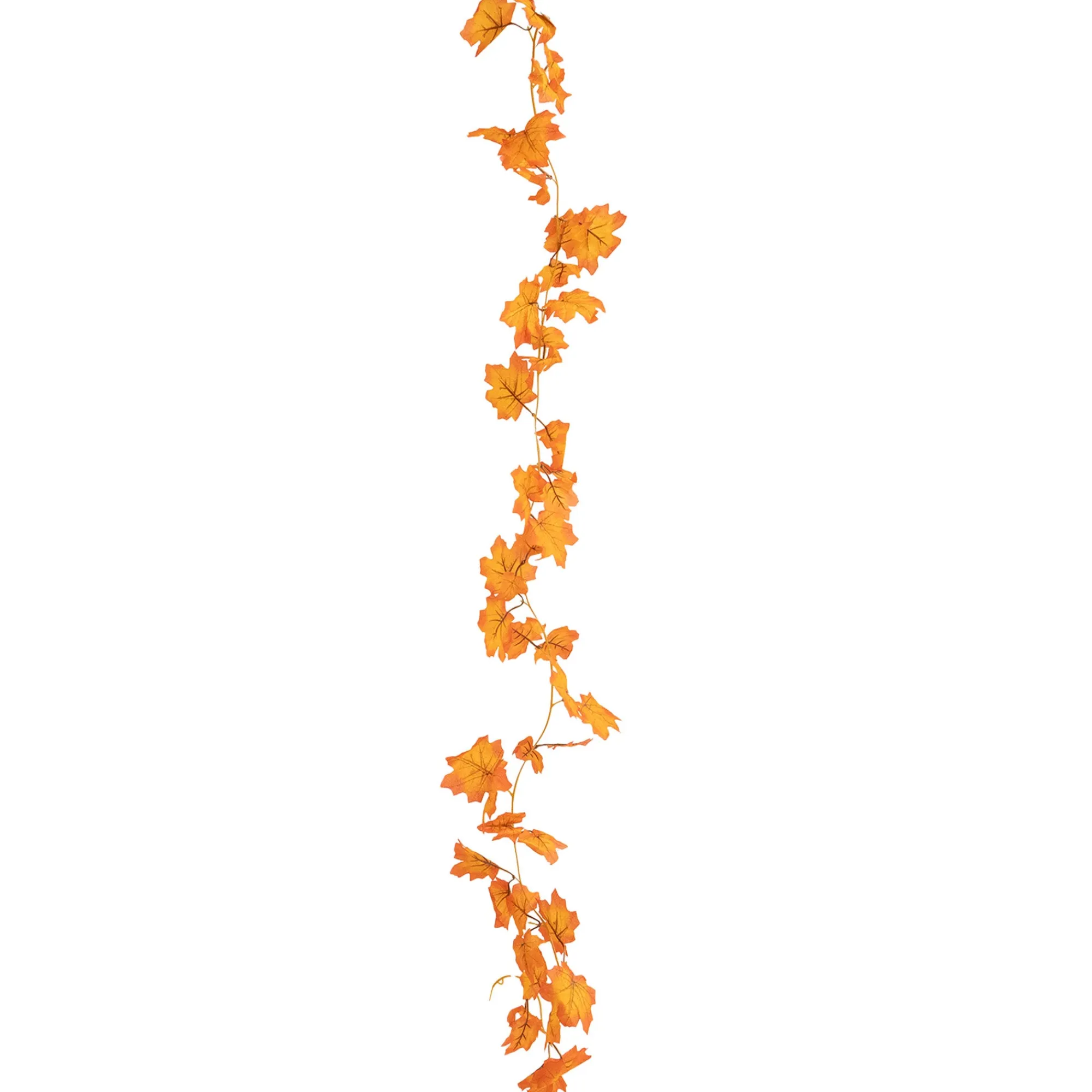 Kunstplanten En Kunstbloemen>Guirlande blad maple oranje 175 cm