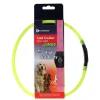 Flamingo Hondenriem>Halsband visio LED jumbo 7mm geel
