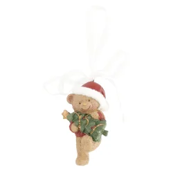 Kerstdecoratie|Kerstballen>Hanger beer boom groen 8 cm