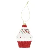 Kerstballen|Kerstdecoratie>Hanger cupcake rood 7 x 9 cm