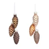 Mica Decorations Kerstdecoratie|Kerstballen>Hanger dennenappels bruin koper