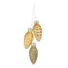 Mica Decorations Kerstdecoratie|Kerstballen>Hanger dennenappels groen goud