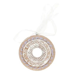 Kerstdecoratie|Kerstballen>Hanger donut gingerbread 7 cm