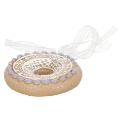 Kerstdecoratie|Kerstballen>Hanger donut gingerbread 7 cm
