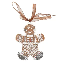 Kerstdecoratie|Kerstballen>Hanger gingerbread 9 cm
