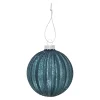 Kerstballen|Kerstdecoratie>Hanger glas bal 8 cm blauw