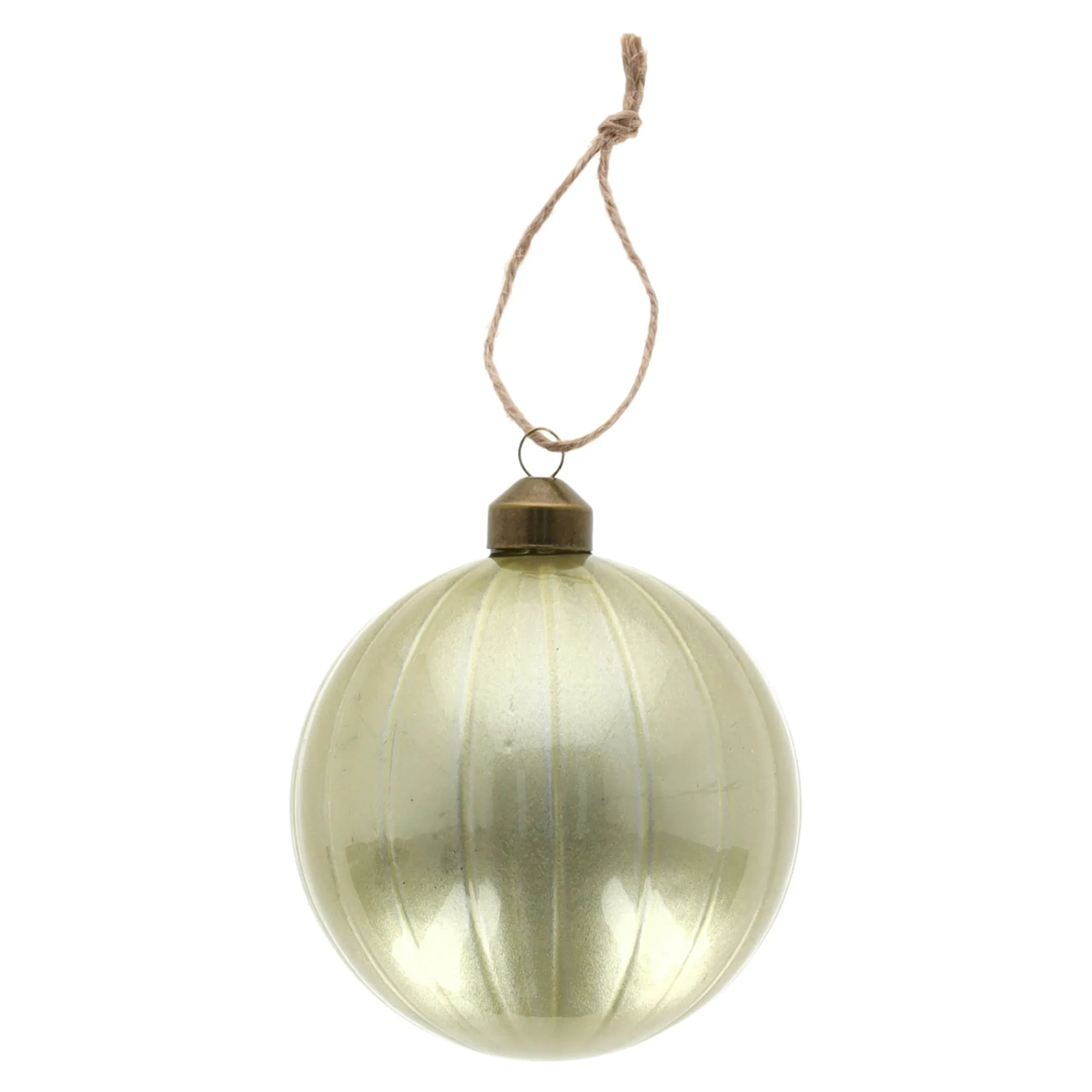 Kerstdecoratie|Kerstballen>Hanger glas bal 10 cm groen