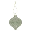 Kerstballen|Kerstdecoratie>Hanger glas bal 8 cm groen