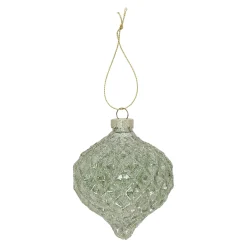 Kerstballen|Kerstdecoratie>Hanger glas bal 8 cm groen