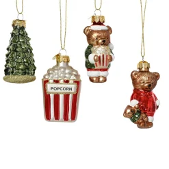 Decoris Kerstballen|Kerstdecoratie>Hanger glas figuur 7 cm