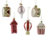 Kerstballen|Kerstdecoratie>Hanger glas figuur 7 cm