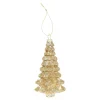 Kerstballen|Kerstdecoratie>Hanger glas kerstboom goud met glitter