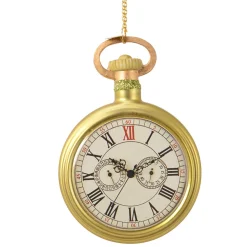 Decoris Kerstdecoratie|Kerstballen>Hanger glas klok goud 11 cm