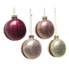 Decoris Kerstdecoratie|Kerstballen>Hanger glas macaron roze 6 cm
