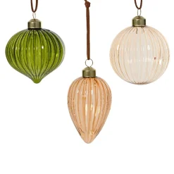 Decoris Kerstdecoratie|Kerstballen>Hanger glas pegel 8 cm